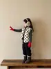 Comercio exterior ropa infantil 26 invierno nuevo estilo coreano lunares lana de cordero caricatura chaleco acolchado y conjunto de pantalones de chándal forrados de polar para niñas