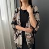 Nuevo 2024 130 Cuadrado Grande Bufanda Chal Exterior de Algodón y Lino con Estampado de Hojas para Mujer Protección de Cuello Baotou