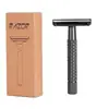 RZACLEA Navalha de Segurança Manual em Liga de Zinco, Lâmina Substituível de Filo Único Duplo, Prata Ouro Rosa Preto Barbeador para Barba Masculina