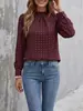 Amazon Nuevo Otoño 2026 Moda Europea y Americana para Mujer Lunares Versátil Descuento Cuello Redondo Manga Larga Camisa Top Mujer