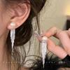 Pendientes de Aro Lisos Y2K Sexy Estilo Frío Ins Pendientes Exagerados Nicho de Gama Alta Estilo Caliente Pendientes de Aro Estilo Hong Kong