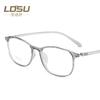 Leidi Shu 2019 nuevo color transparente TR90 gafas de montura redonda para mujer gafas de protección ocular montura para hombres directo de fábrica 8052