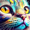 Pintura de diamantes de comercio exterior transfronterizo de Amazon, nueva pintura decorativa de animales a color, hecha a mano, con pegatinas de diamantes.