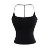 Chaleco Deportivo de Tirantes Finos para Chica Sexy Verano con Almohadillas en el Pecho para Evitar la Exposición Top Exterior sin Mangas Sencillo y Versátil para Mujer