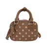 Bolsa vermelha de bolinhas requintada e moderna para mulheres, nova moda 2026, bolsa transversal versátil, minibolsa, bolsa pequena