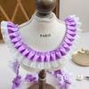 Venta al por mayor Accesorios de Encaje Morado Hecho a Mano DIY Soporte Abanico Accesorios para el Cabello Ropa Ropa de Bebé Delantal para Mascota Decoración de Borde