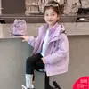 Jaqueta Infantil 3 em 1 para Outono e Inverno, Casaco Espesso com Forro de Fleece para Meninas para Primavera e Outono, Impermeável, Fleece Removível para Crianças Maiores