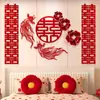 Layout de quarto de casamento terno homem mulher quarto casa nova sensação de alto nível palavra feliz decoração de cabeceira suprimentos de casamento