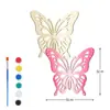 Kit de Pintura à Mão DIY em Estoque: Pingente Borboleta de Madeira a Laser para Crianças Artesanato Decorativo Criativo com Grafite