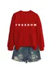 Liberdade Amazon Ebay Estação Independente Casual Simples Feminino Outono e Inverno Novo Moletom Base Camada Transfronteiriço