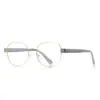 Gafas Personalizadas Anti-Luz Azul 3181 Marco Óptico de Metal con Inserto de Color Caramelo, un Imprescindible Versátil de Montura Lisa para Dulces Chicas Sudamericanas