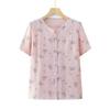 Vestido de verano de abuela, cárdigan, camiseta de manga corta, camisa de vestir para madre de 60 y 70 años, ropa para esposa de anciano.