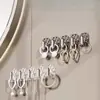 Mini Ganchos Adhesivos Sin Marca para Gabinetes de Espejo de Baño, Puertas, Ganchos de Pared para Joyería, Ganchos de Almacenamiento Sin Taladro