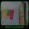 Floresta de Dinossauros Tatuagens Adesivas Coloridas Luminosas à Prova d'Água e Suor Duradouras Desenho Animado Fofo Diversão para Crianças Maquiagem para Braços de Homens e Mulheres