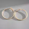 Pendientes Metálicos Minimalistas Transfronterizos Europeos y Americanos, Pendientes Versátiles Retro Personalizados, Pendientes Geométricos de Moda de Gama Alta para Mujer