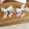 Pinza para el pelo con lazo estilo vacaciones de verano, Pinza de pico de pato de alta gama estilo coreano, Accesorio para el pelo versátil para fotos y check-ins