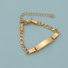 Comercio exterior nueva moda personalizada regalo para niños pulsera estilo europeo y americano acero inoxidable grabado láser pulsera para niños