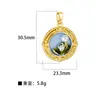 Estilo Nacional Pintura al Óleo Flor Perla de Imitación Natural Gota de Aceite Colgante Estilo Francés Retro Nuevo Estilo Chino Colgante de Alta Calidad