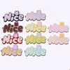 Creativos Transfronterizos Coloridos Lindos Bonitos Letras Inglesas Accesorios de Aleación DIY Accesorios para Funda de Teléfono Móvil Llavero Colgante