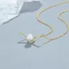 Collar de Perlas con Diamantes en Forma de V de Plata de Ley 925 para Mujer, Cadena de Clavícula de Perlas de Lujo Ligero a la Moda Ins, Joyería de Plata Personalizada y Elegante