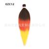 Ez 26in Alambre Tricolor de Baja Temperatura Trenza Fácil Africana Trenza Grande Peluca de Crochet Estilizado Pvc Esponjoso