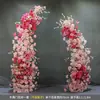 Adereços de Casamento: Arco Floral em Forma de Chifre, Cenário de Palco, Painel Curvo Pronto para Casamento ao Ar Livre