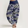Pantalones Casuales Versátiles de Moda Estilo Nuevo 3D Estampado Digital Europeo y Americano Transfronterizo Pantalones Tailandeses para Mujer de Algodón Puro Estampado Directo Pantalones Largos de Primavera y Verano