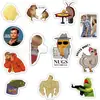 Explosões Transfronteiriças Bolsa com Expressões de Animais Fofas e Engraçadas Adesivo de Geladeira Cartoon para Decoração de Texto em Casa e no Escritório