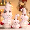 Adornos Navideños Grandes de Muñeco de Nieve Transfronterizos Tamaño Grande Mediano Pequeño Muñeco de Nieve Diseño de Atmósfera Nocturna del Centro Comercial Ping'an