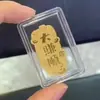 Populares Pegatinas para Teléfono con Oro de 2 mg Oro Puro 999 Princesa Por Favor Hazte Rico Rápido Dios de la Fortuna Atractor de Riqueza con Adhesivo al Dorso Venta al Por Mayor desde el Fabricante