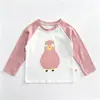 Camisetas de Algodão Puro Infantis para Primavera e Outono de Manga Longa, Tops de Outono para Meninos, Para Usar Sozinho, Camisetas Básicas para Meninos e Meninas, Tops Estilo Infantil