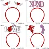 Decoraciones para Fiesta de Solteros del Día de San Valentín Europeo y Americano Diadema de Corazón de Amor Accesorios para Fotos Diadema Xoxo Accesorios para la Cabeza