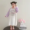 Estilo Nuevo Otoño e Invierno Niñas y Niños Dibujos Animados Franela Cálida Ropa de Dormir para el Hogar Linda Niña Estilo Princesa Ropa para el Hogar