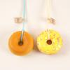 Donut de Aguja de Azúcar Artificial de PU Colgante para Coche Kawaii Juguete de Comida Artificial Colgante Decoración de Coche Regalos Pequeños para Mejores Amigos