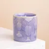 Contenedor de vela personalizado de fábrica DIY color macarrón redondo para el hogar sala de estar incienso aromático regalo a mano