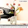 Vaso de Gato Siamês Fofo Atacado Figura de Gato Arranjo de Flores para Sala de Estar Decoração Cerâmica de Luxo Leve Design de Nicho