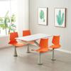 Combinación de Mesa y Silla de Comedor de Cantina 2023 Todo en Uno Empleado Escolar Mesa de Comedor de Una Pieza Mesa y Silla de Comedor de Cantina Resistente a la Suciedad Lujo Ligero