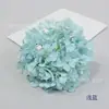 Flor de hortensia artificial estilo europeo 54 pétalos con pétalos pintura al óleo hortensia arreglo floral para salón de bodas decoración de caja de regalo