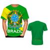 Camiseta con estampado de la bandera brasileña más vendida en comercio exterior, flexible, 3D, de manga corta, para hombre, fabricantes de primera fuente.