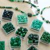 Montaña Verde Primavera Piedra Natural Punto Verde Aventurina Verde Cuentas Sueltas Separador Pulsera DIY Hecha a Mano Collar Accesorios Material
