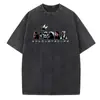 Algodón Lavado Agua Hacer Viejo Camiseta NO ME IMPORTA Carácter Europeo y Americano Estampado Top Nuevo Transfronterizo