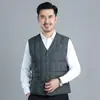 Estilo Otoño e Invierno para Hombres de Mediana Edad y Mayores, Chaleco Talla Extra para Tipos de Cuerpo Extra Grandes, Chaleco de Algodón para Padre para Usar por Debajo, Chaleco Cálido para Abuelo