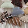 Presilha de Cabelo em Acetato com Textura de Geleia Coreana, com Toque de Luxo Francês para Penteados Semi-Presos e Coques, Acessório de Cabelo Tipo Pinça Tubarão