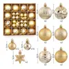Decorações de Natal Transfronteiriças Conjunto de Decoração de Natal em Estoque Bolas de Natal Conjunto de Caixa de Papel Pintado Decorações de Natal