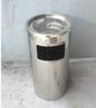 Bote de Basura de Acero Inoxidable para Hotel al Mayoreo Redondo Sanitario Vestíbulo Vertical Ceniza Exterior Cáscara Cuadrado con Cubo Interior