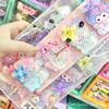 Celebridade da Internet Fofa Sanrio Moinho de Vento Giratório Desenho Animado Presilha de Cabelo Infantil para Alunos do Ensino Fundamental, Presilha para Franja, Grampo de Cabelo