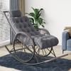 Mecedora de ratán para patio, sala de estar, balcón, descanso para el almuerzo, sillón reclinable para adultos, hogar, exterior, ocio, silla de ocio para personas mayores
