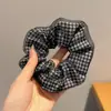 Scrunchie lenço quadrado estilo pastoral francês para meninas e crianças, elástico de cabelo doce com laço para coques, acessório de cabelo