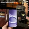 Funda tipo cartera abatible adecuada para la serie Redmi Note15/14, Cubierta protectora de cuero PU anticaída