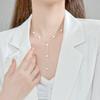 Estilo coreano ins diseño de moda sentido de diseño nicho versátil accesorios geométricos combinación de personalidad femenina múltiples formas de llevar collar de perlas